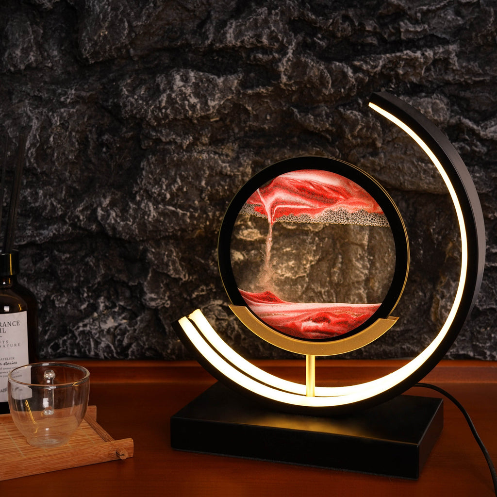 Snugly moving sand art LED lamp, product view