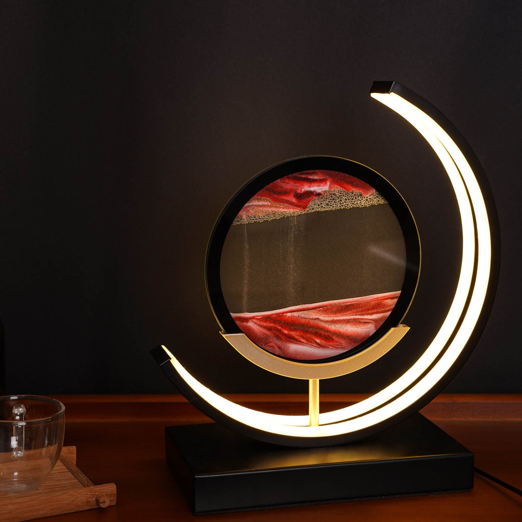 Snugly moving sand art LED lamp, alternate view
